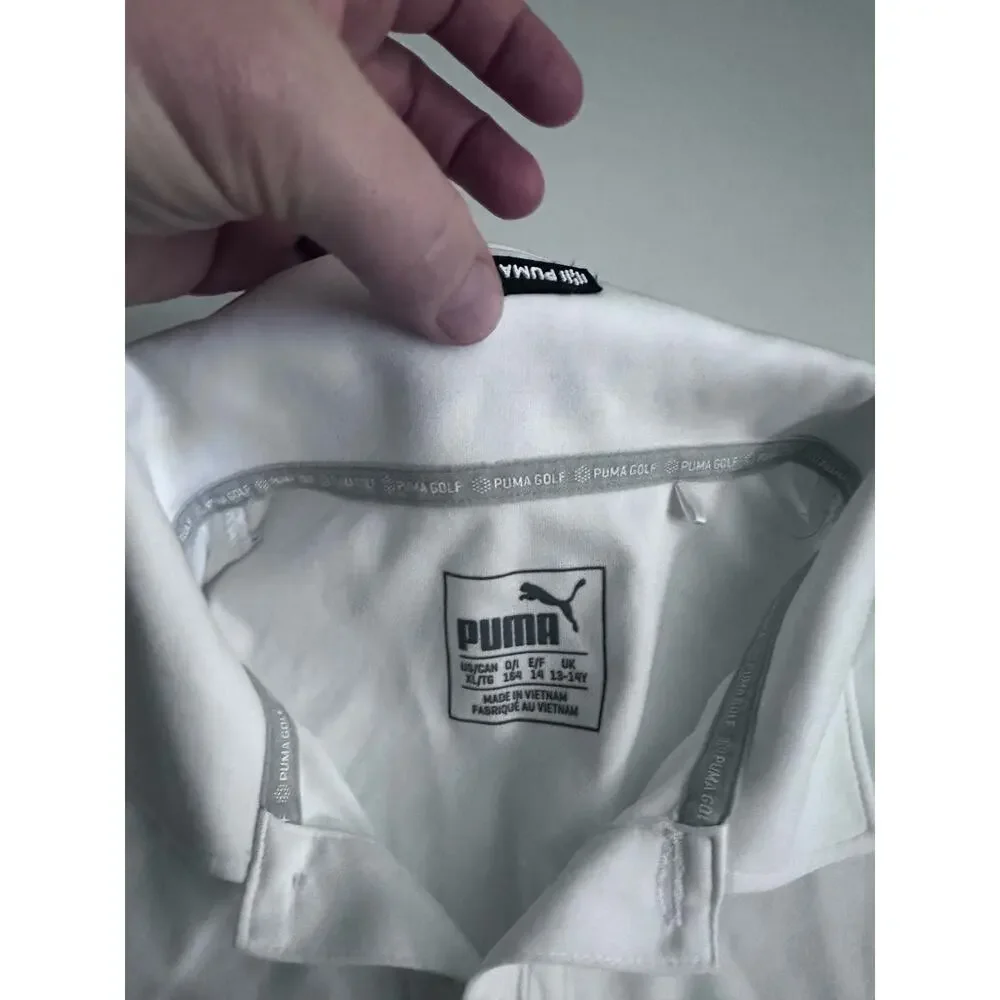 Puma Golf Polo - Boys XL - White with Slight Stain